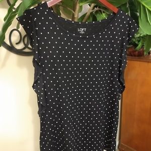 Loft - cap/ruffle sleeve top (small)